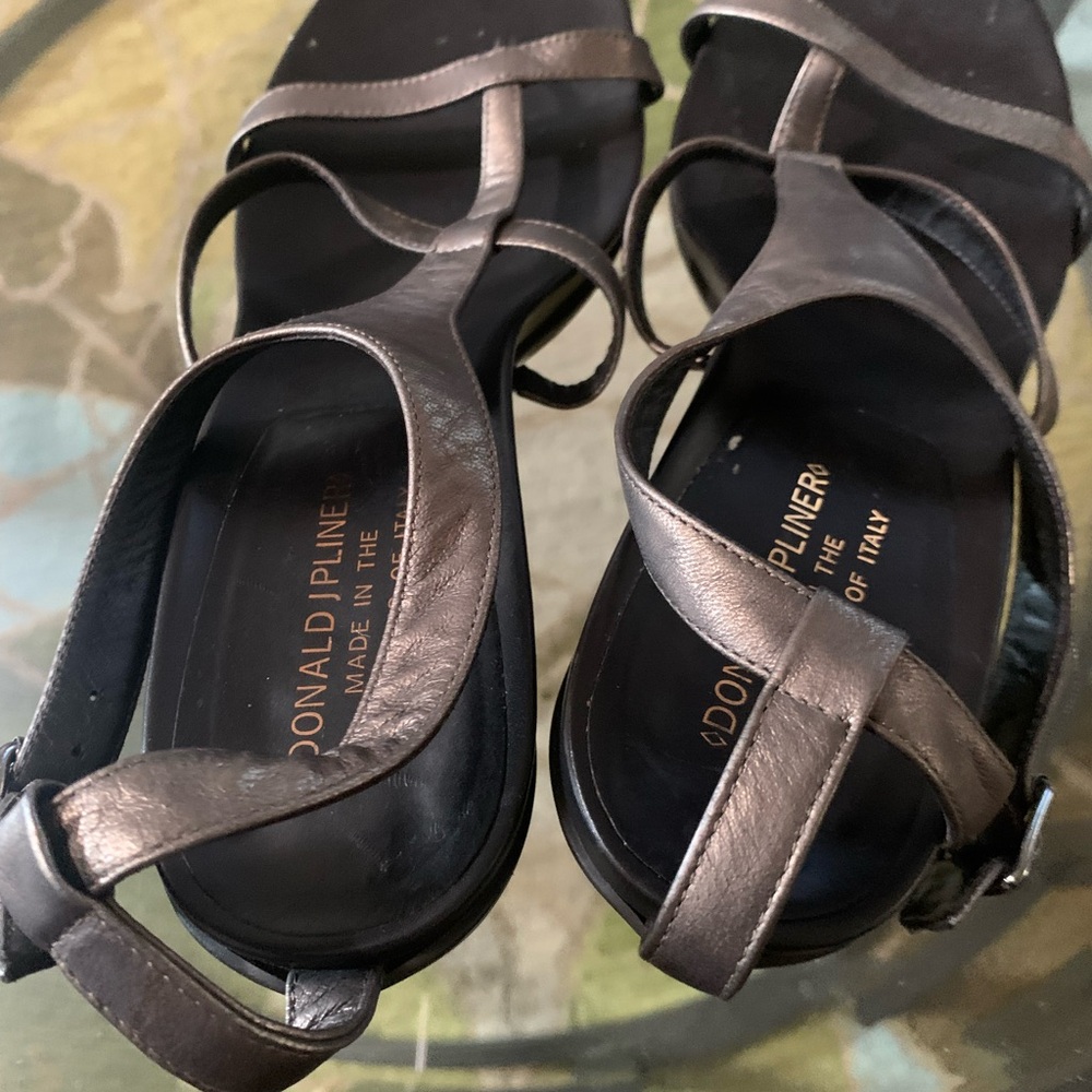 Donald J. Pliner Women's Metallic Black Sandals